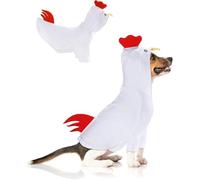 Dog Halloween Chicken Costume - Dog Thanksgiving Hoodies for Small Medium Pet Cute Animal Clothes Cosplay Sweatshirt for Boston Terrier Dogs Outfits Funny Chicken Costume Pet Dogs (M)