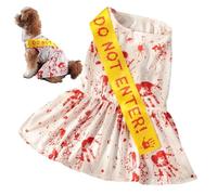 Dog Halloween Clothes, Halloween Dog Dress | Vista Print Lightweight Bloody Dog Dress | Dog Halloween Blood Skirt Halloween Clothes Pet Cosplay Costume Indoor