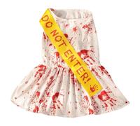 Dog Halloween Clothes - Halloween Fabric Pet Apparel, Blood Jirt Cosplay Dress | Durable Scary Dog Costume, Cute Pet Halloween Outfit for Indoor Party and Celebration