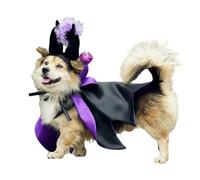 Dog Halloween Costume Cat Horn Cape Clothing