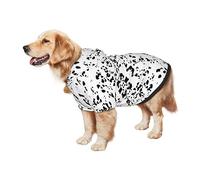 Dog Halloween Costume,Cute Dalmatian Dog Hoodie for Halloween Cosplay Dog Winter Costume with Pocket Dalmatians Print Winter Clothes for Medium Large Dogs XXX-Large