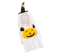 Dog Halloween Costume, Ghost Dog Halloween Costume, Witch Hat Pumpkin Ghost Cosplay Clothes, Pet Clothes for Gathering Cosplay