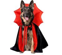 Dog Halloween Costume Large Breed,Adjustable XL XXL Big Dog Vampire Costumes,Golden Retriever German Shepherd Halloween Costume Black Red (Black, Large)