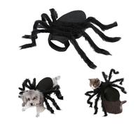 Dog Halloween Costume, Pet Spider Costume Adjustable Spider Suit Cat Halloween Black Dog Party Dress Up for Cats Small to Medium Sized Dogs