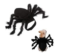 Dog Halloween Costume, Pet Spider Costume Adjustable Spider Suit Cat Halloween Black Dog Party Dress Up Festival Decoration for Dog Cats Small Medium Size (A)
