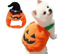Dog Halloween Costume Pumpkin - Puppy Cosplay Pumpkin Hat | Warm Cozy Dog Cosplay Outfit for Fall Winter Halloween Themed Party Daily Walks Photograph