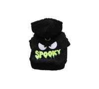 Dog Halloween Costume Spooky Party Pet Outfit with Leash Hole Halloween Hoodie Scary Washable Funny Puppy Clothes for Small Medium and Big Dog,Cat,black(Size:Large)