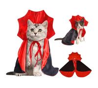 Dog Halloween Costume, Superdog Cape， Pet Vampire Cape for Small Dogs and Cats, Adjustable Strap with Velcro Closure, Ideal for Halloween Parties and Cosplay Events, 1 Piece