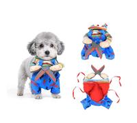 Dog Halloween Costumes, Fancy Pet Dog Clothes, Cat Cosplay Costume Funny Dogs Outfit for Halloween Party Decorations Pets Birthdays Festivals, Chucky Puppy Costume for Small Dogs Cats (S)