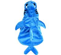 Dog Halloween Costumes Warm Shark Shape Dog Outfit with Hoodie for Small Medium Large Cats Pets, L Cat Outfit Cat Halloween Costumes