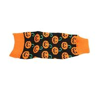 Dog Halloween Sweater, Warm Dog Sweater Very Pumpkin Smiling Face Easy to Wear Highly Elastic for Dogs Black Orange for Family Gatherings For Home (M)