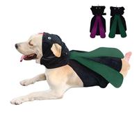 Dog Halloween Vampire Devil Cloak Cape, Red Black Classic Pet Costume for Small Medium Large Dogs, Holiday Cosplay Special Events (Mosquito-Green, B3)