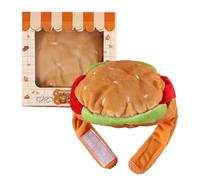 Dog Hamburger Cosplay Hat for Halloween - Funny Dog Costume Photo Prop | Kitten, Puppy, Pet Halloween Hat