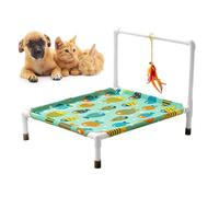 Dog Hammock Bed,Portable Removable Non-Slip Raised - Cat Hammock Bed,for Puppy Kitten Summer Home Indoor Outdoor Living Room Balcony Patio Garden