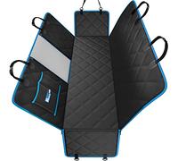 Dog Hammock for Car Back seat with Mesh Visual Window, Side Flaps with Zipper, Padded 4 Layers Waterproof Heavy Duty Hammock with Storage Bag, Scratch Proof Nonslip Pet Car Seat Cover