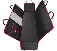 Dog Hammock for Car Back seat with Mesh Visual Window, Side Flaps with Zipper, Padded 4 Layers Waterproof Heavy Duty Hammock with Storage Bag, Scratch Proof Nonslip Pet Car Seat Cover
