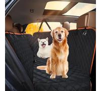 Dog Hammock For Car Back Seats with Side Protection, Anti Scratch, Fur Proof, Waterproof Cover For SUVs, Trucks, Cars, Hatchbacks, Saloons, Black & Orange