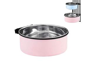 Dog Hanging Cage Bowl,Pet Hanging Bowls for Crates and Cages,Stainless Steel Dog Bowls,Small Sized Dog Feeding Bowls and Water Bowls(850ml/1pcs）