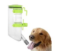 Dog Hanging Water Bottles Pet Cat Puppy Automatic Water Feeders Portable Travel Fountain Water Drinking Dispenser No Spill Cage Bottle Bowl for Small Pet Kitten Rabbit Ferret Hamster Cat 350ml (green)
