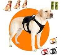 Dog Harness, Adjustable 2-in-1 Reflective Chest Harness, Waterproof for All Breeds, Suitable for Dogs 14-23 kg