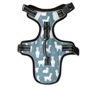 Dog Harness Alpaca Llama Sleep Star No Pull Reflective Adjustable Dog Vest with 2 Leash Clips and Easy Control Handle for Small Medium Dogs Cats M