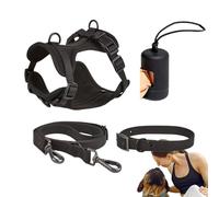 Dog Harness and Lead Set - Small Puppy Harness | Chest Harness | No Pull Dogs Harness | Multi-Function Lead Set for Medium Dogs Everyday Adjustable Dog Collar Fashionable