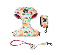 Dog Harness and Leash, Poop Bag Holder 3 Sets, Easy Walk No Pull Adjustable Puppy Cat Vest Harness with Soft Mesh Padded, Pet Supplies for Extra-Small/Small Medium Dogs Kitten