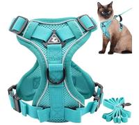 Dog Harness and Leash Set, Escape Proof Adjustable Breathable Soft with Reflective Strips for Outdoor, Cat Harness Included