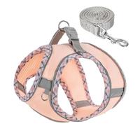 Dog Harness and Leash Set,Step-in Air Dog Vest, Reflective, No Pull Collarsfor Small, Medium Dogs, Cats - Secure with Hook & Loop Fastener, Buckle, Double D-Ring