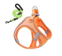 Dog Harness And Leashes Set - Step-in Puppy Harness | Puppies Chest Strap | Medium Size Dog | Escape-Proof Kitten Cat Vest With Reflective Straps For Hiking Camping Trips Veterinary Visits Outdoor
