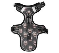 Dog Harness Angry Gorillas No Pull Reflective Adjustable Dog Vest with 2 Leash Clips and Easy Control Handle for Small Medium Dogs Cats M