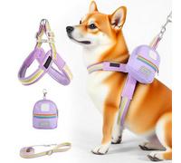 Dog Harness Attachment | Adjustable Harness and Strap - Comfortable Safety Accessory with Bag for City Walks, Parks, Gardens, Hiking, Running