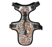 Dog Harness Bloom Orchid Flowers No Pull Reflective Adjustable Dog Vest with 2 Leash Clips and Easy Control Handle for Small Medium Dogs Cats S