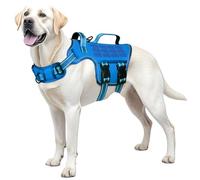 Dog Harness for Large Dogs, Tactical No Pull Harness with Molle System, Easy On and Off Service Vest, Breathable Padded, Adjustable Reflective Pet Vest for