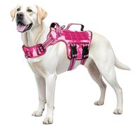 Dog Harness for Large Dogs, Tactical No Pull Harness with Molle System, Easy On and Off Service Vest, Breathable Padded, Adjustable Reflective Pet Vest for