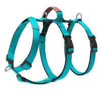 Dog harness for medium and large dogs, anti-breakaway 3D ring traction, imitation nylon webbing, neoprene material lining(Blue,S)