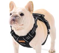 Dog Harness for Small Dog Breeds, Black Reflective Puppy Harness, No Choke Adjustable Soft Padded Pet Harness for Easy Walking and Training, for Dogs