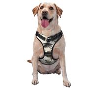 Dog Harness for Small Medium Large Dogs, Reflective & Adjustable with Quick Release Buckles Ink wash Painting