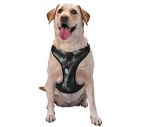 Dog Harness for Small Medium Large Dogs, Reflective & Adjustable with Quick Release Buckles Lonely Black Cat