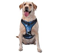 Dog Harness for Small Medium Large Dogs, Reflective & Adjustable with Quick Release Buckles Milky Way