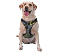 Dog Harness for Small Medium Large Dogs, Reflective & Adjustable with Quick Release Buckles Watercolor Style Painting