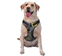 Dog Harness for Small Medium Large Dogs, Reflective & Adjustable with Quick Release Buckles Watercolor Style Painting