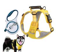 Dog Harness for Walks, Escape Proof, Comfortable Vest with Adjustable Chest Strap, Practical Dog Harness with Carry Handle, for Outdoor, Garden, Yard, Lawn, Family, Friends, Medium Size Puppies