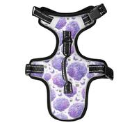 Dog Harness Hydrangea Flowers Balloon No Pull Reflective Adjustable Dog Vest with 2 Leash Clips and Easy Control Handle for Small Medium Dogs Cats S