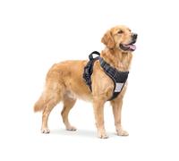 Dog Harness Large Dog, No Pull Dog Harness with Front Clip, Reflective Anti Pull dog harnesses, Magnetic Buckle, No Choke Pet Vest with Skin-Friendly Handle & Breathable Mesh, Black, L