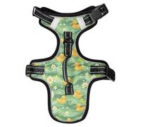Dog Harness Little Ducks Daisy Flower No Pull Reflective Adjustable Dog Vest with 2 Leash Clips and Easy Control Handle for Small Medium Dogs Cats M