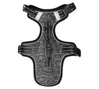 Dog Harness Mathematics Publicity No Pull Reflective Adjustable Dog Vest with 2 Leash Clips and Easy Control Handle for Small Medium Dogs Cats S