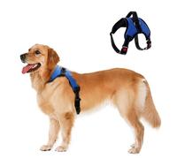 Dog Harness Medium Adjustable Pet Vest Anti Pull Harness for Small Medium Dogs, Reflective No Pull Dog Harnesses with Handle, Blue