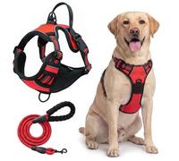 Dog Harness Medium, No Pull Pet Harness, Dog Vest Harnesss, Easy Control Handle for Training or Walking(Red,XL)