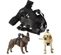 Dog Harness Mount for Sports Action Camera, Soft Adjustable Medium Large Dogs Harness Vest with Pet Chest and Back Fixation Mouting Base, Compatible with DJI Osmo Action 6 5 Pro 4 3, GoPro Hero, AKASO